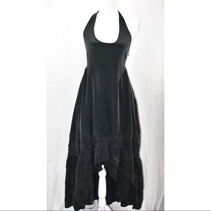 juicy couture pleated halter maxi dress